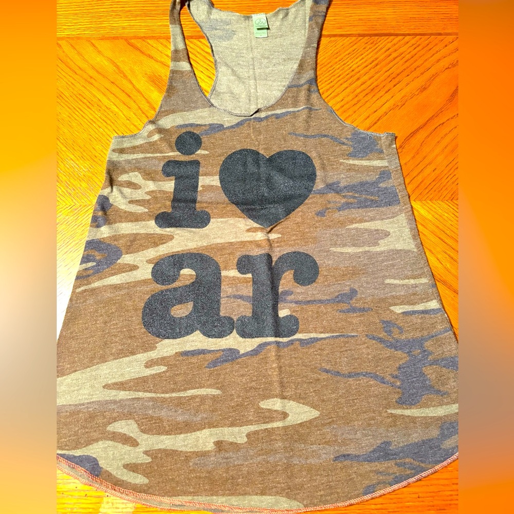 Alternative Camouflage Arkansas Tank Top I love AR size small